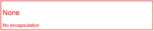 component with no encapsulation