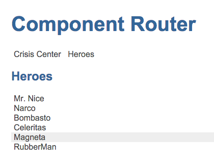 Heroes List View
