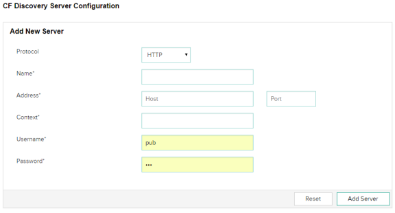 ColdFusion Discovery Server Configuration