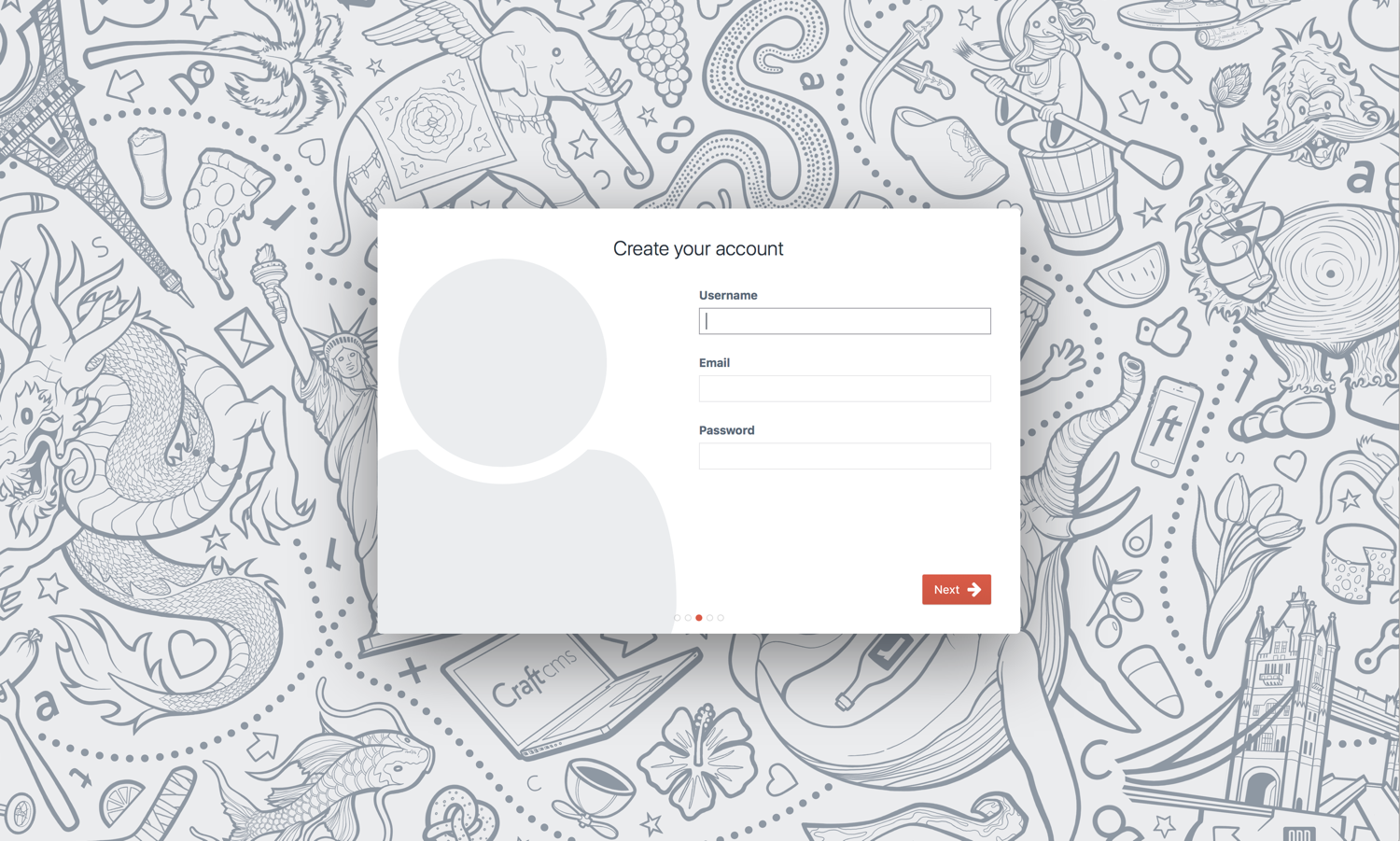 Craft Installation Create User Account
