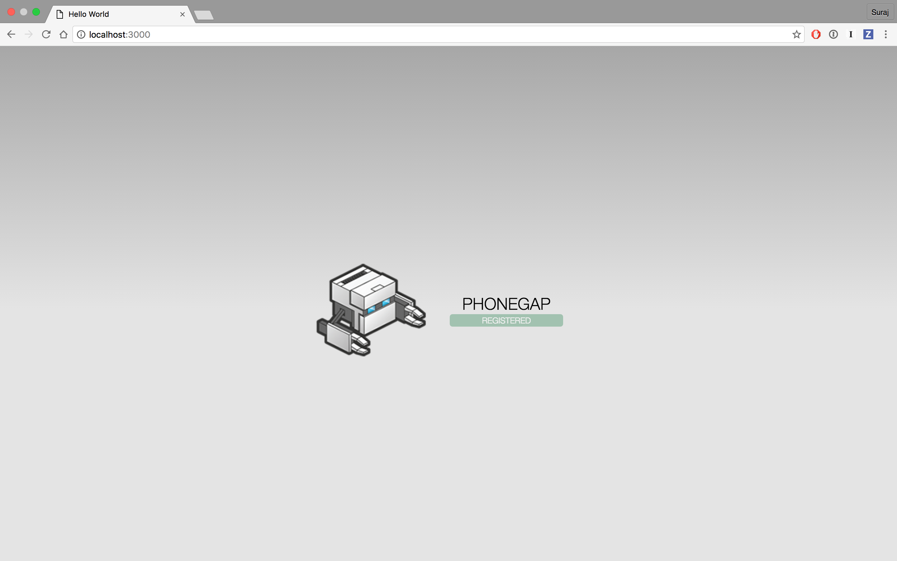 Browser, push registration