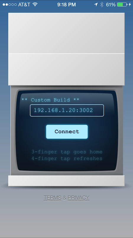 Developer app, custom build