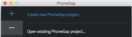 Create Project Button