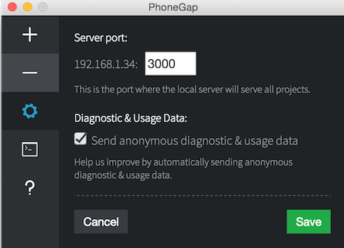 Settings Dialog