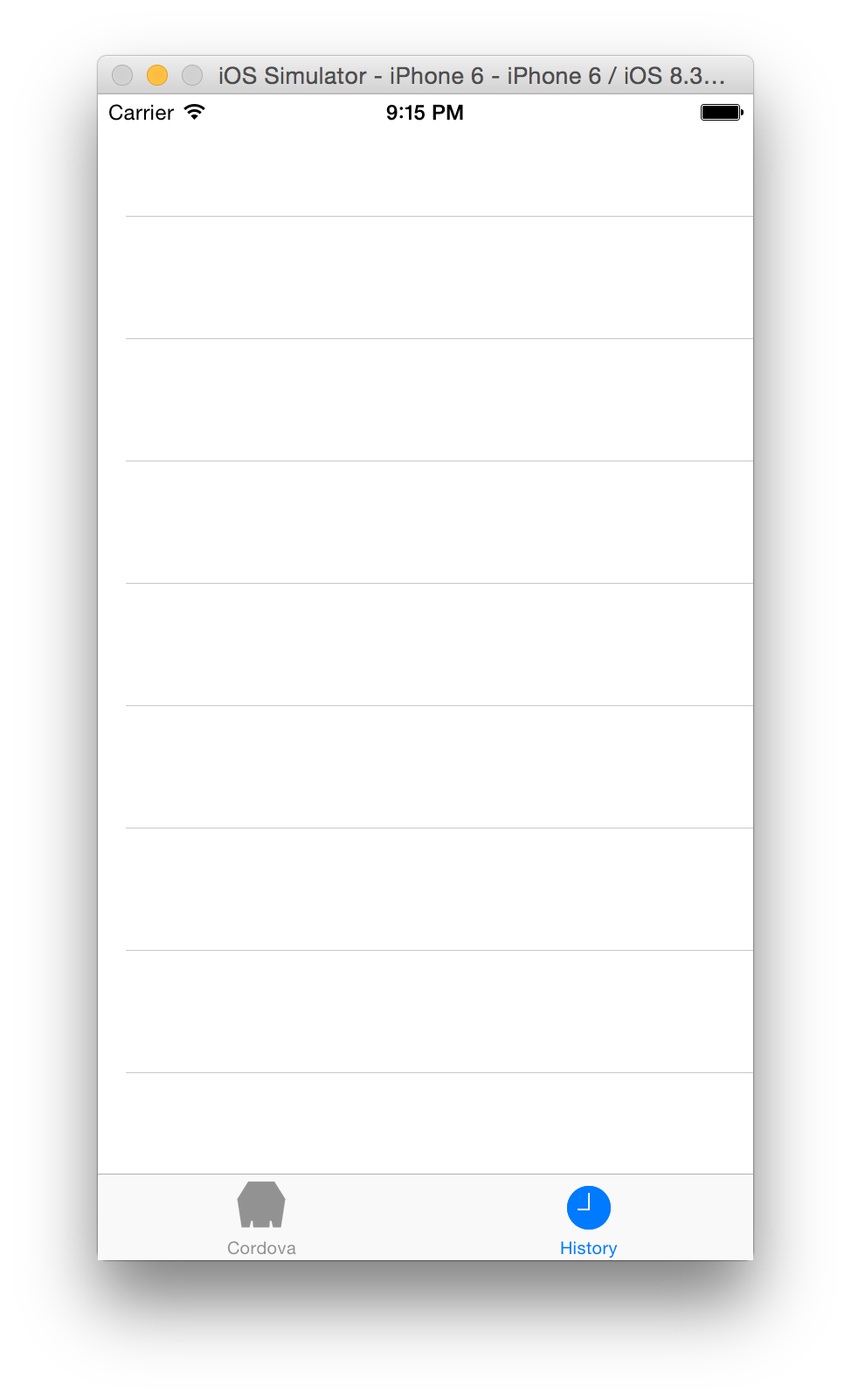 Running empty
