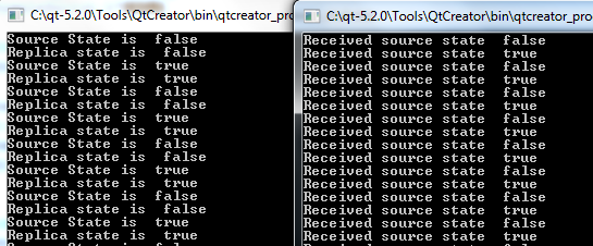 Direct Connect Server Client Communication output