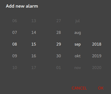 Add alarms
