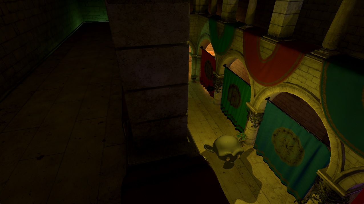Same scene with baked indirect but real-time direct lighting