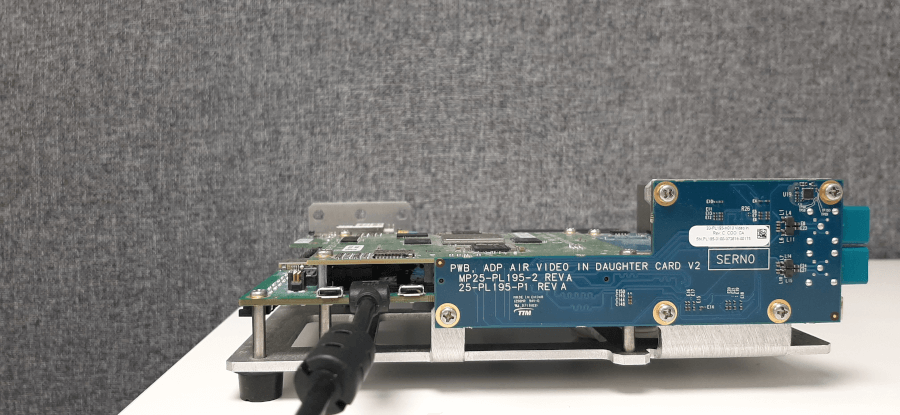 Side view of the Qualcomm Snapdragon 8155P board.