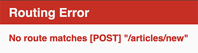 Unknown action create for ArticlesController