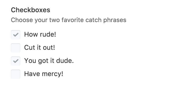 Checkboxes Fieldtype