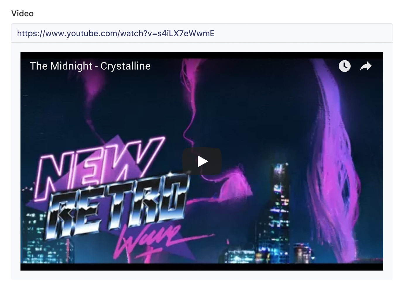 Video Fieldtype