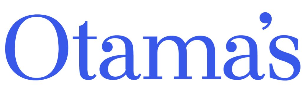 Image of type that reads, "Otama's," which is the first word of the next sentence.