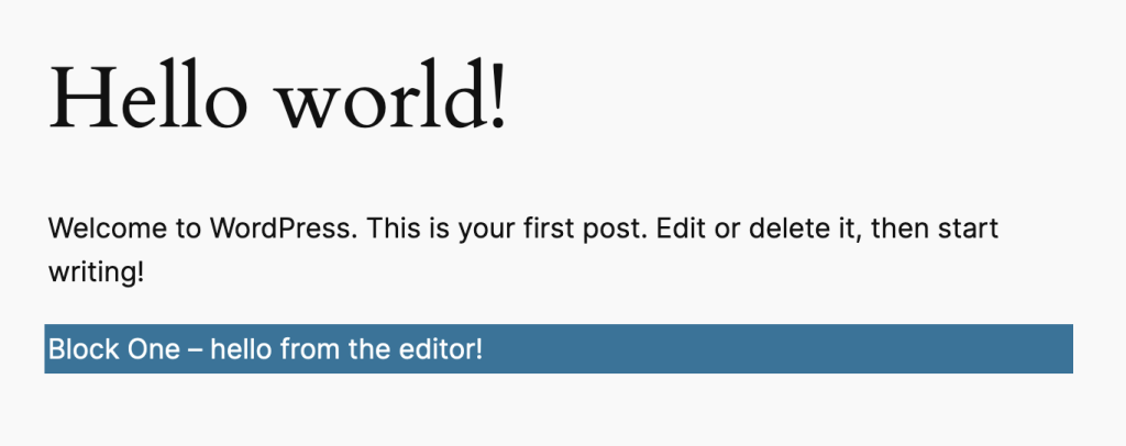 An editor view of the first static block.