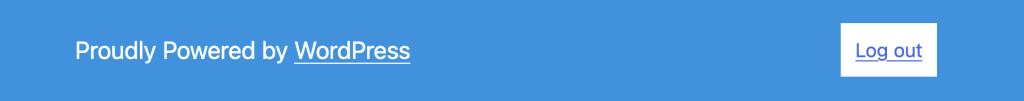 Example of a block footer template from the frontend view.