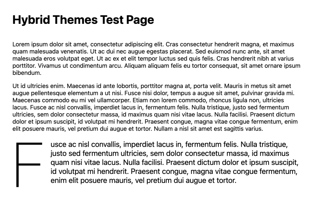 Example of an Intro Paragraph Block Variation used in the editor.