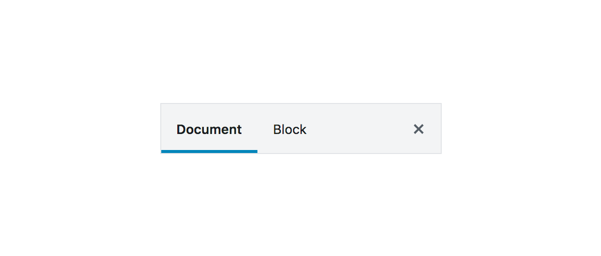 An underline and color change differentiate an active tab from the inactive ones.