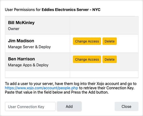 Xojo Cloud Manage Users Dialog.jpg