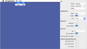 Menu Editor - Editing Menu Item