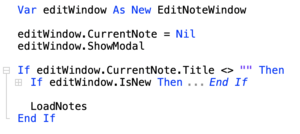 Code Editor - Collapsed Code