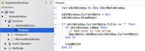 Code Editor showing indented code.
